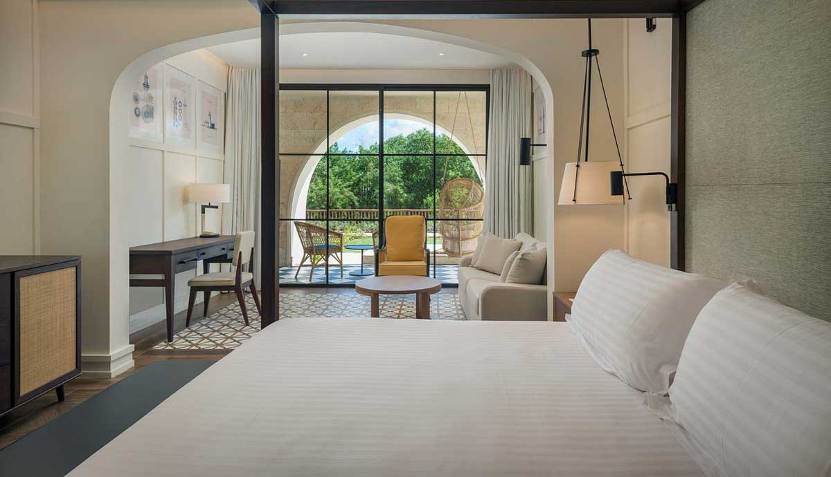 Vista de la playa del resort